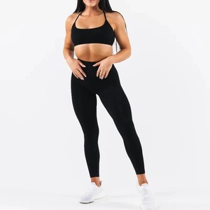 Soutien-gorge de sport de yoga sous-verre fixe pour femmes soutien-gorge arrière en forme de U respirant gilet de yoga de couleur contrastante à la mode - Product Image 4