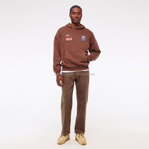 Sweat à capuche hiver personnalisé en polyester/coton pour homme avec impression numérique et broderie - Product Image 4