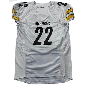 Ensembles d'uniformes de football américain personnalisés avec logo d'équipe, manches courtes, sergé, numéro cousu de haute qualité - Product Image 4