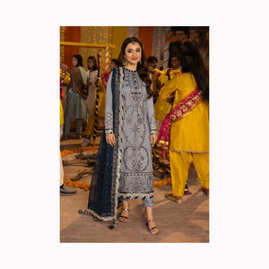 3 pièces Salwar Kameez femmes indiennes pakistanaises ethniques dames fête Punjabi couture disponible en gros - Product Image 6