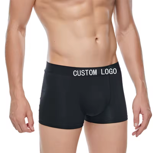 Nouveau produit populaire hommes solides caleçons Polyester coton sans couture hommes slips Boxer Shorts sous-vêtements - Product Image 2