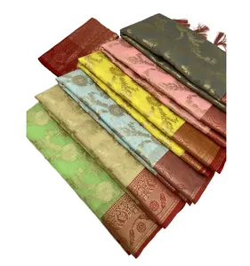 Saris en pure soie pour femmes indiennes - Product Image 1