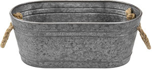 Customizable Galvanized Wine Champagne Chiller, <b>Beer</b> Bucket Or Soft Drink Cooler For Indoor Outdoor Parties - Product Image 4