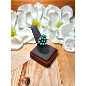 Navajo-<b>Crafted</b> Cultural Collectible Ring Red Skin Turquoise & Sterling Silver Size 8.75 - Product Image 2