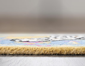 Custom Handmade Modern <b>Wool</b> Rug Blue <b>Yellow</b> Tufted Featuring Bengal Tiger Design 5x8 10x14 Feet for Kids' Room Home Floor - Product Image 6