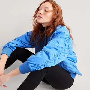 Sweat à capuche décontracté col 2025 Zip Crop Length Bomber Jacket 2025 respirant femmes vêtements bonne qualité veste respirant OEM - Product Image 5