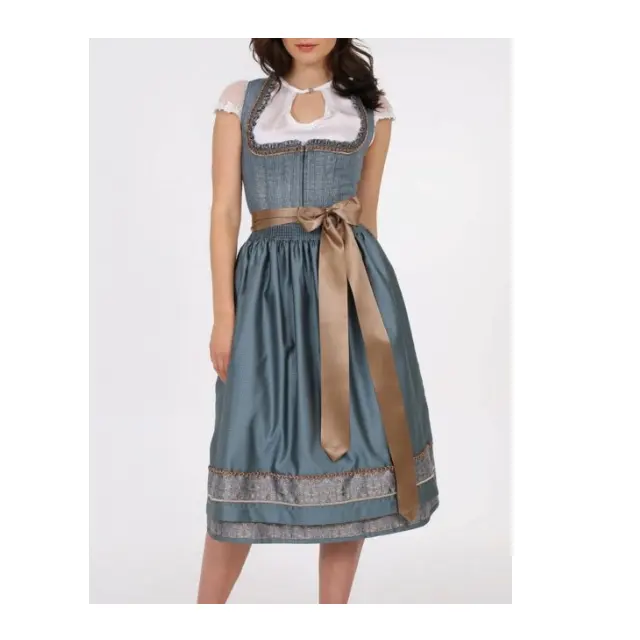 Premium Stock Newest Design Light Colors Customized German Dirndl Dress For Women Available In Cheap Prices