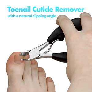 Wholesale Cuticle Nail Nipper Dead Skin Cuticle Fingernail Toenail Nail Clippers Rubber Grip Handle With Custom Size - Product Image 5