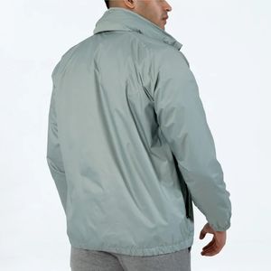 Chaqueta Cortavientos Personalizada de Otoño para Hombre con Capucha y Cuello Alto, Tela de Lona, Estilo Vintage, Logotipo y Diseño Personalizados - Product Image 6