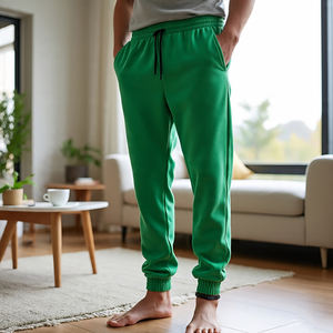 Pantalones de lana para hombre, pantalones de chándal de diseño personalizado, pijama para correr para hombre, pantalones de chándal de lana de algodón 100% para hombre - Product Image 3