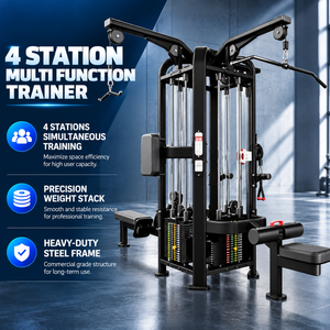 Machine de musculation multi-stations BN Hotel Gym <span class=keywords><strong>Club</strong></span> 4 postes pour entraînement complet du corps, équipement de fitness commercial multi-utilisateurs - Product Image 2