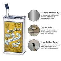[Holar] Taiwan a fait la nouveauté grand design 17-OZ 500 cc pot d'huile d'olive en acier inoxydable sans goutte pour la cuisine à la maison