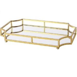 ถาดเสิร์ฟอาหารทำจากโลหะแก้วทรงกลมในร่มอุปกรณ์ครัวถาดเสิร์ฟกาแฟชาอาหารดีไซน์เอง - Product Image 4