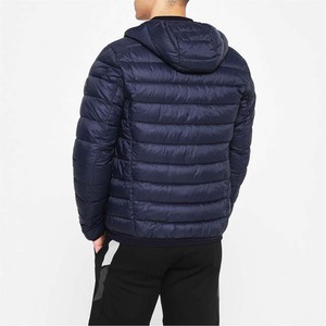 Chaquetas acolchadas de invierno Unisex de Color azul marino burbuja impermeable de alta calidad Reversible transpirable con capucha adultos frente - Product Image 2
