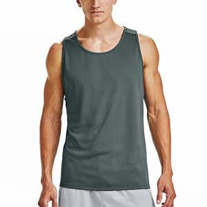 High Quality Custom Ribbed <b>Men's</b> Sports Tank Tops Solid Color Gym <b>Tanktops</b> 3D Stringer Stretchable Muscle USA Sizes Made USA - Product Image 1