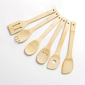 Ensembles d'ustensiles de cuisine en bambou écologiques ensemble de spatules à frire outil de cuisson multifonctionnel - Product Image 2