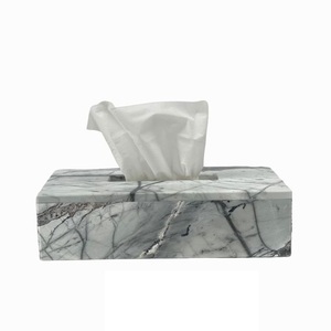 Caja de pañuelos de decoración del hogar de diseño antiguo, caja de pañuelos de color negro de mármol de alta calidad para Resorts, caja de pañuelos de decoración de mesa - Product Image 2