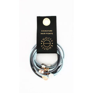 Set de 10 Coleteros de Pelo de Pony de la Colección Denim - Product Image 1