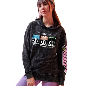 Sudadera con Capucha de Felpa Francesa 100% Algodón para Mujer, de Peso Pesado, Lavado Ácido, con Estampado Serigrafiado Personalizable en la Parte Delantera - Product Image 6