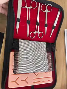 Kit de formation aux instruments chirurgicaux de l'école de médecine Source d'alimentation manuelle en acier inoxydable pour l'éducation Base du kit éducatif - Product Image 2