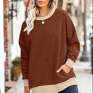 Sweat-shirts à manches longues pour femmes de haute qualité avec poches - Product Image 1