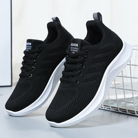 Chaussures de course pour hommes en tissu tissé respirant à lacets, confortables, décontractées, pour la randonnée et la marche