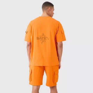 Fashionable <b>Men</b> Two Piece Set Trendy Breathable Cotton <b>Short</b> Sleeve Tee and Matching <b>Shorts</b> Ideal <b>for</b> Leisure <b>Lounge</b> or Fitness - Product Image 5