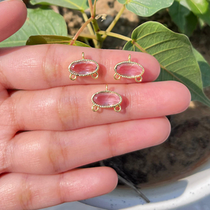 Suministros de joyería hechos a mano, conector de piedra preciosa de cuarzo rosa facetado, dijes de latón chapados en oro para la fabricación de joyería, conectores de bricolaje - Product Image 3