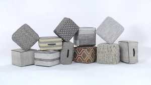 Pouf en coton tissé à la main au design bohème élégant Accent d'assise multifonctionnel pour le confort et l'amélioration du style - Product Image 5