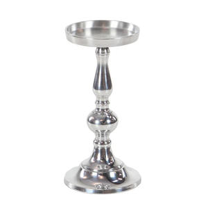 Ensemble de 3 bougeoirs pilier de décoration de table Royal Look Home & Wedding avec pilier de bougie fait main plaqué argent - Product Image 3