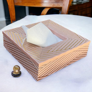 Dernière boîte à mouchoirs pour un usage domestique moderne Organisateur de serviettes de table artisanal élégant Bois et métal Design personnalisable de haute qualité 2025 - Product Image 6