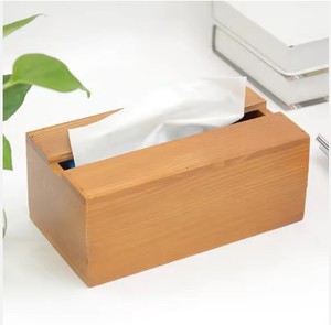 100% haute qualité bois boîte à mouchoirs chambre mallette de rangement support boîte boîte à mouchoirs support avec couvercles en bois pour la vente - Product Image 1