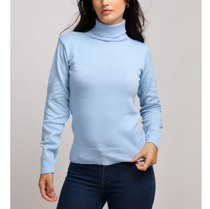 Pull ample tricoté à manches longues pour femmes couture de loisirs avec logo avant exportation de couleurs contrastées du fournisseur BD - Product Image 2