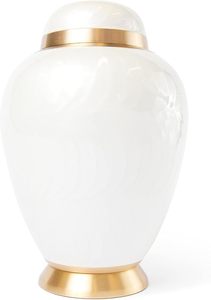 Urna de cremación de latón grande para adultos, hombres y mujeres, urna decorativa de lujo, cenizas de entierro para funerales de hombres y mujeres - Product Image 2