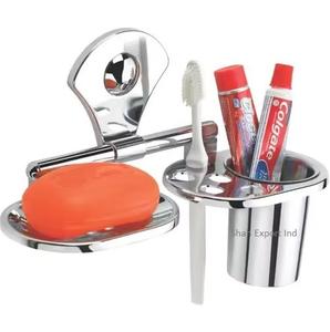 Copper Plated 2 Compartment Tooth Paste Holder for Luxury Home Hotel Bathroom Tooth <b>Brush</b> Holder in Wholesale Rate - Product Image 6