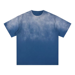 เสื้อยืดพิมพ์ลายกราฟิกวินเทจแบบซีดจาง คุณภาพสูง สั่งทำได้ สีดำ น้ำหนัก 300 กรัม สำหรับผู้ชาย ทรงโอเวอร์ไซส์ - Product Image 4
