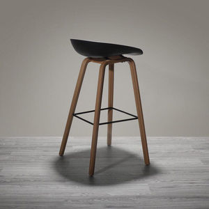 Silla de Bar GCFC005 con Reposapiés Alto, Taburete de Bar de Madera Resistente - Product Image 3