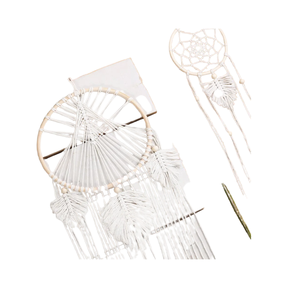 Atrapasueños de macramé Natural diseñado para accesorios de decoración del hogar tapiz colgante adorno diseño forma decoración interior - Product Image 3