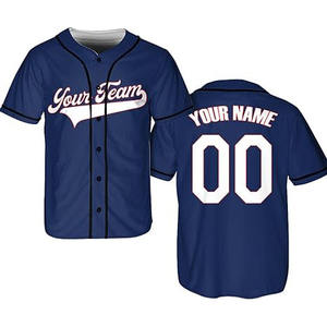 Jersey de béisbol de malla sublimada al por mayor, conjunto de softbol de entrenamiento, diseño personalizado, uniformes de béisbol con botones de alta calidad, Jersey - Product Image 2