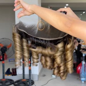 ผมแท้คุณภาพสูงแบบออมเบรไฮไลท์สีสันสดใส พร้อมผมปิดหน้าผากและผมเป็นมัดสำหรับทำวิก - Product Image 4