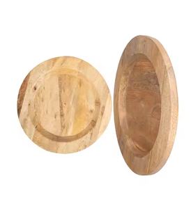 <b>Vintage</b>-Inspired Modern Wooden Dining Collection Eco-Friendly Food Safe Dining <b>Plates</b> by Crescent Crafts - Product Image 2