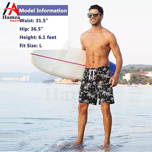 Maillot de bain court pour homme Short de bain à séchage rapide avec poches Maillot de bain avec doublure de compression - Product Image 2