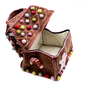 Sac en laine feutré à la main de couleur marron, ustensile de rangement élégant et décoratif pour la maison, multi-usage, - Product Image 4