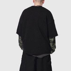 T-shirt respirant à manches doubles pour homme, vêtements décontractés, polyester/coton, séchage rapide, hiver - Product Image 4