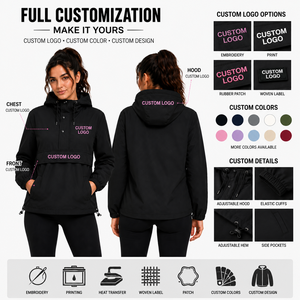 Veste coupe-vent d'hiver pour femme, style vintage, écologique, streetwear ample, en tissu Softshell à mémoire de forme, personnalisable avec logo - Product Image 5