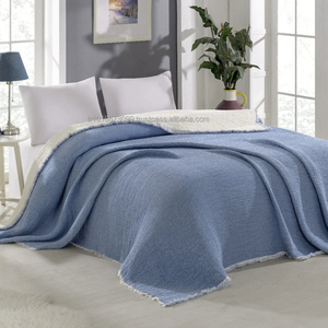 ผ้าห่มผ้ามัสลิน100% ผ้าฝ้ายหนา160x220ซม. 62x86นิ้วผ้าห่มคอตตอน - Product Image 1