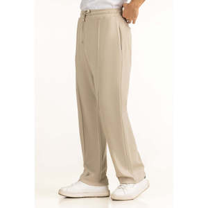 Pantalon décontracté à taille élastique coupe droite MN-TRC-SS26-001-C, personnalisable avec logo, fermeture éclair, léger, coloré, pour taille XL - Product Image 4