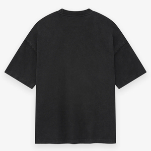 Vente en gros de t-shirts personnalisés 100% coton pour hommes coupe ample avec sérigraphie motif de lettres en tissu peigné style décontracté - Product Image 3