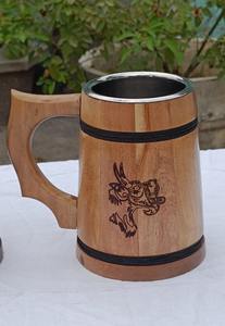 Tazas de Cerveza Amazons, Último Modelo, Tazas Vikingas de Madera Natural para Beber, Tazas de Madera para el Hogar, Hotel y Restaurante, Fabricante Indio - Product Image 4