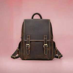 Unisex High Quality Genuine Leather <b>Student</b> Professional Camera <b>Backpack</b> Adventure/Candy OEM FBA Zipper <b>Backpack</b> 20-36L Seven - Product Image 1